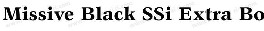 Missive Black SSi Extra Bold字体转换